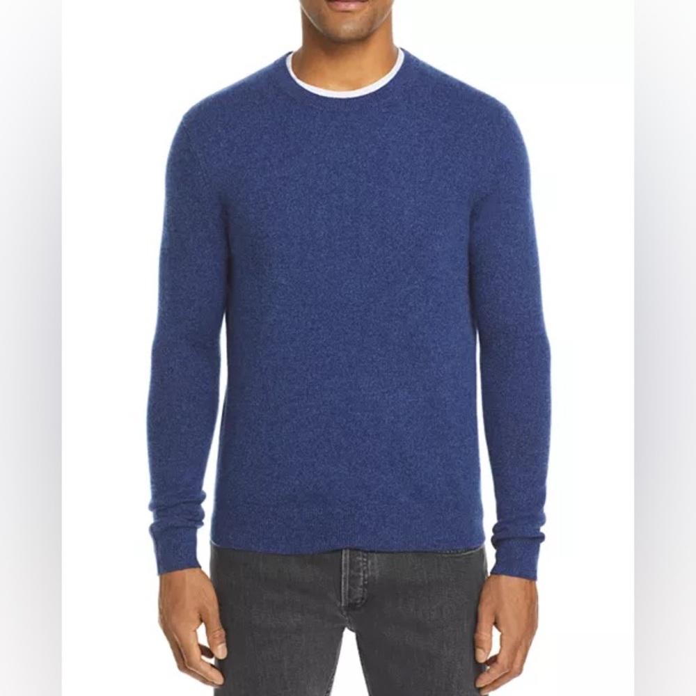 Bloomingdale’s The Men’s Store 100% Cashmere Crewneck Sweater XXL Blue Pullover